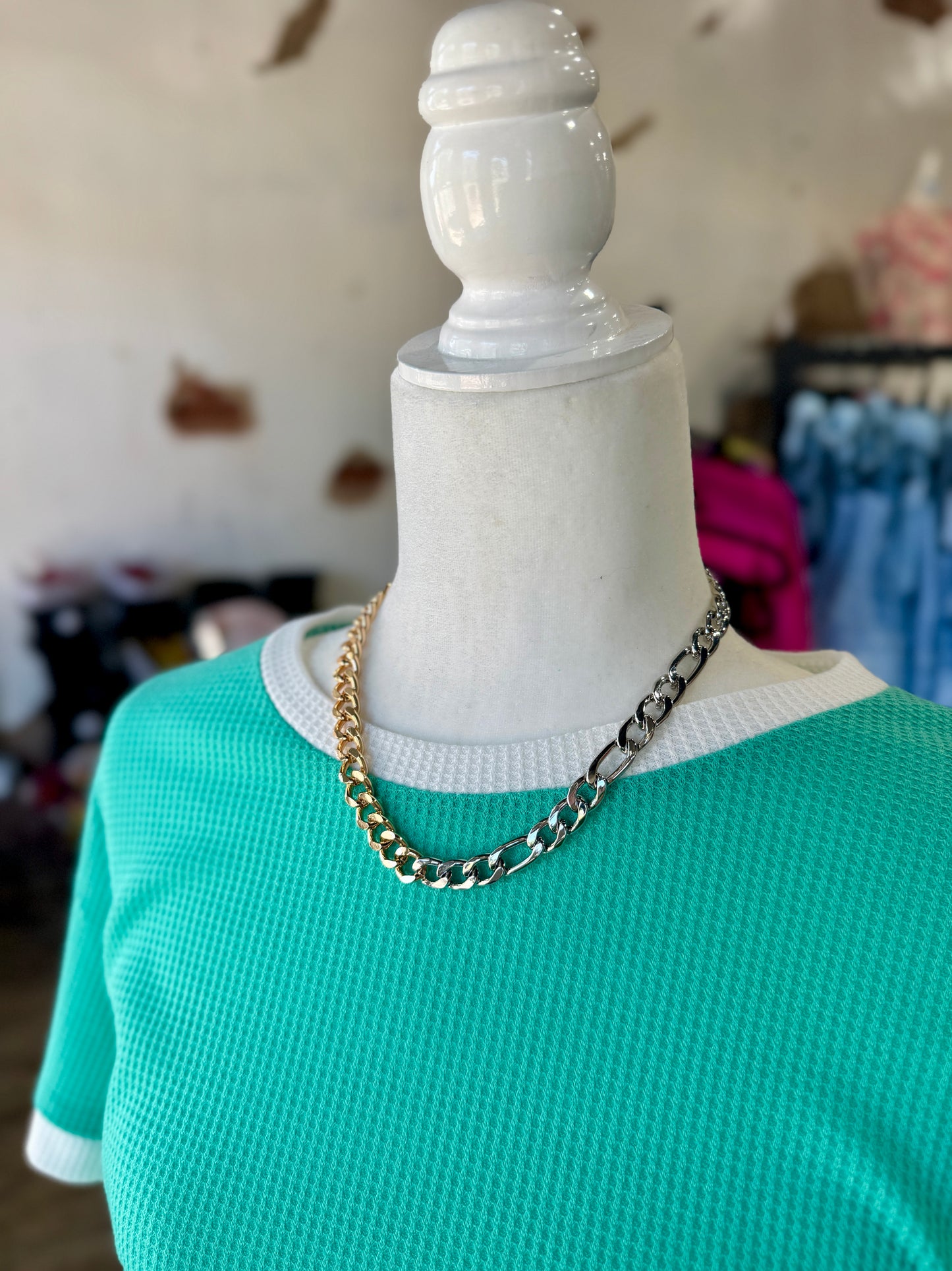 Duo Color Chain Necklace