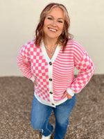 Polly Pink Multi Print Cardigan