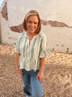 Lacy Striped Top