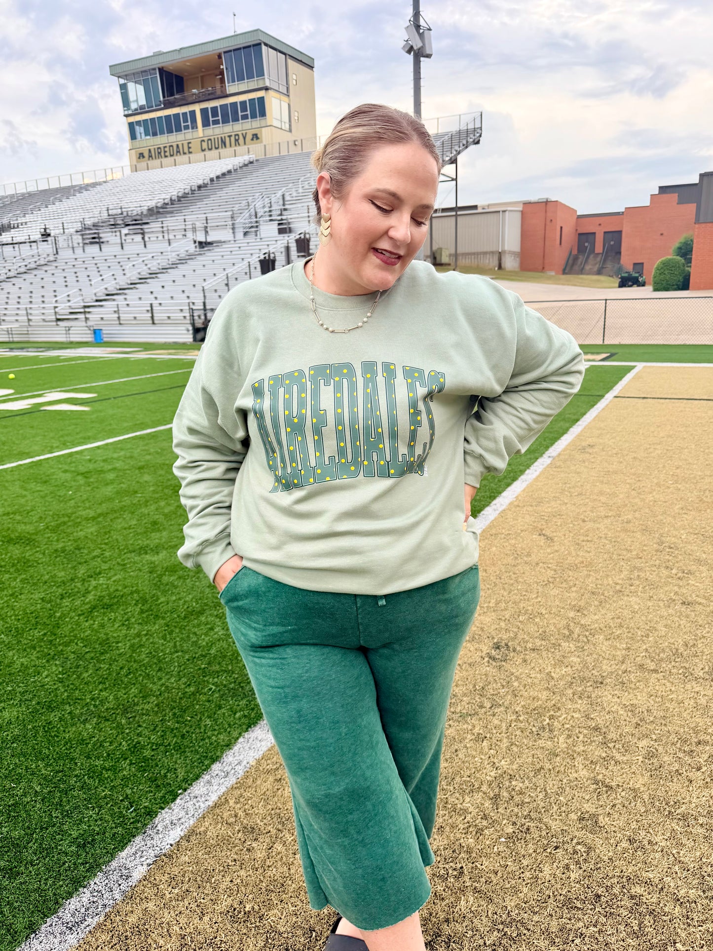 Varsity Polka Dot School Spirit Sweatshirt (Any Style)