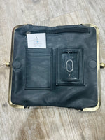 Karen Kiss Lock Clutch in Black