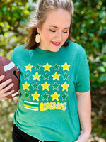 School Spirit Stars Tee On Green