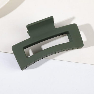 Matte Green Rectangle Claw Clip