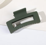 Matte Green Rectangle Claw Clip
