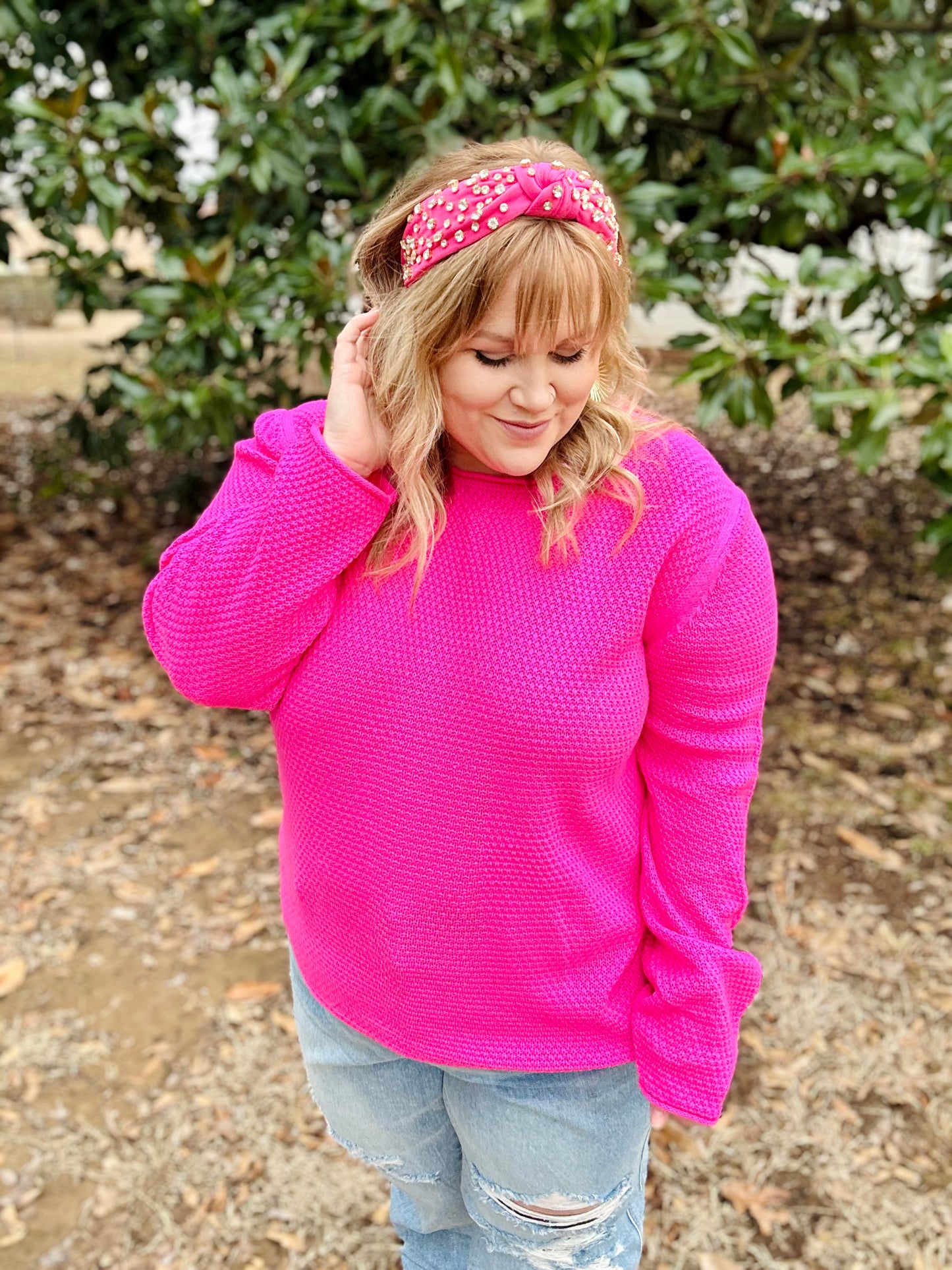 Kenzie Hot Pink Sweater