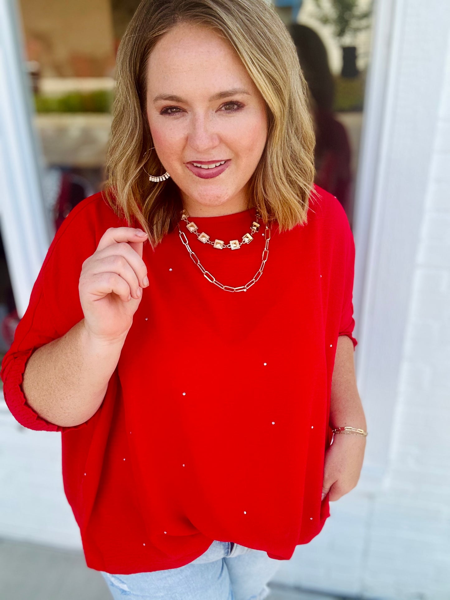 Alex Rhinestone Top