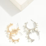 Rhinestone Studded Metal Hoops (Multiple Colors)