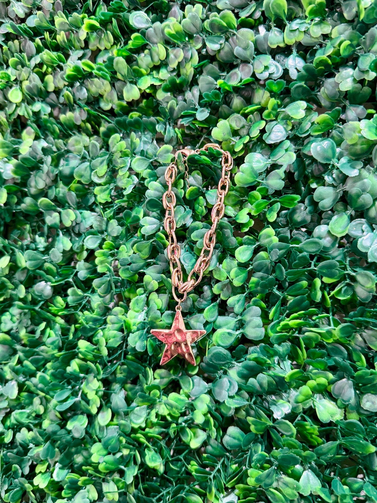 Double Link Star Chain Bracelet - Gold