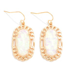 Stone Drop Earrings (Multiple Colors)