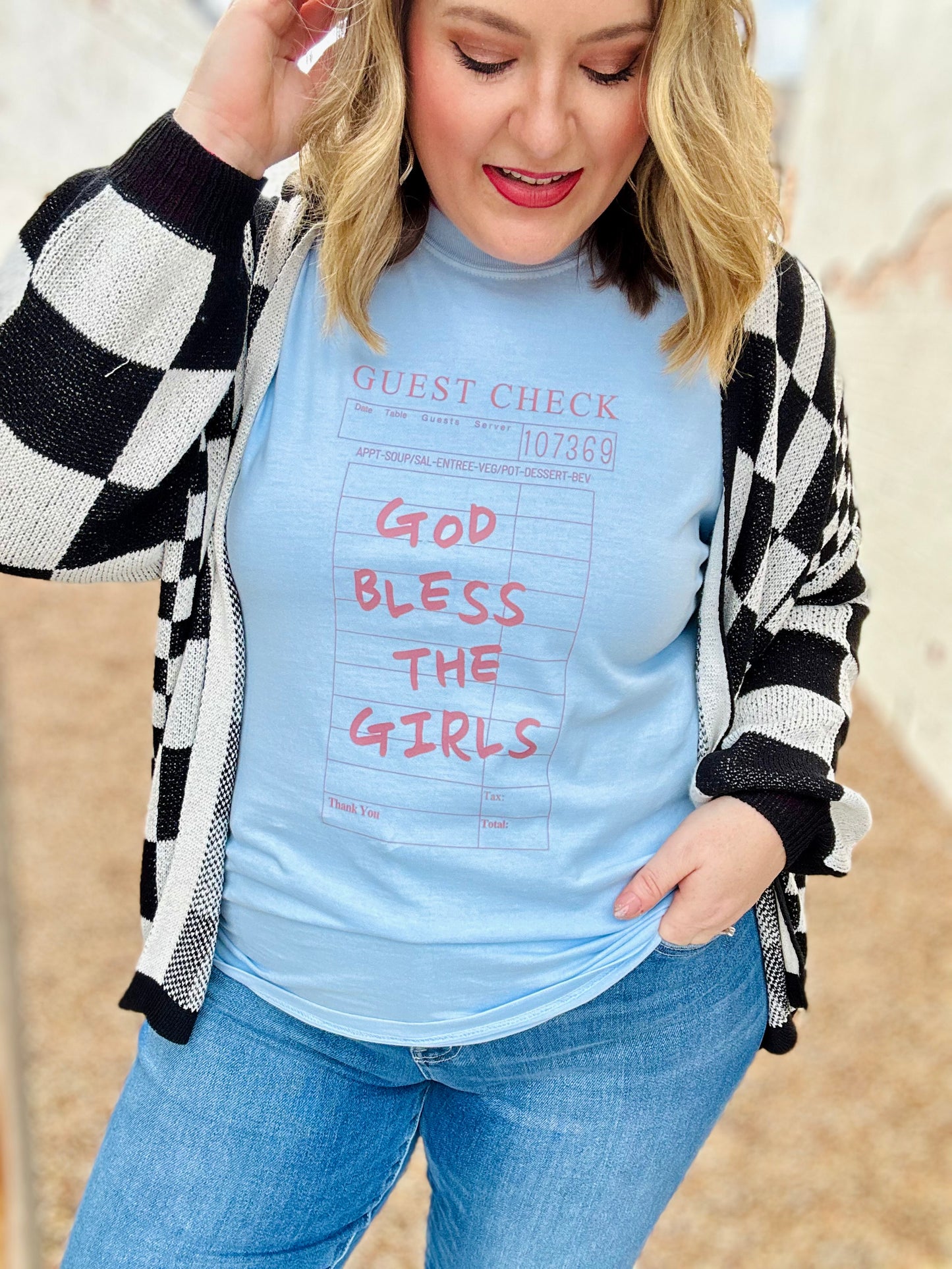 God Bless the Girls Tee on Comfort Colors