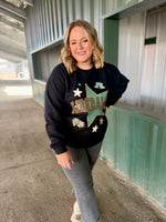 Chenille Patch Accent School Spirit Sweatshirt (Any Style)