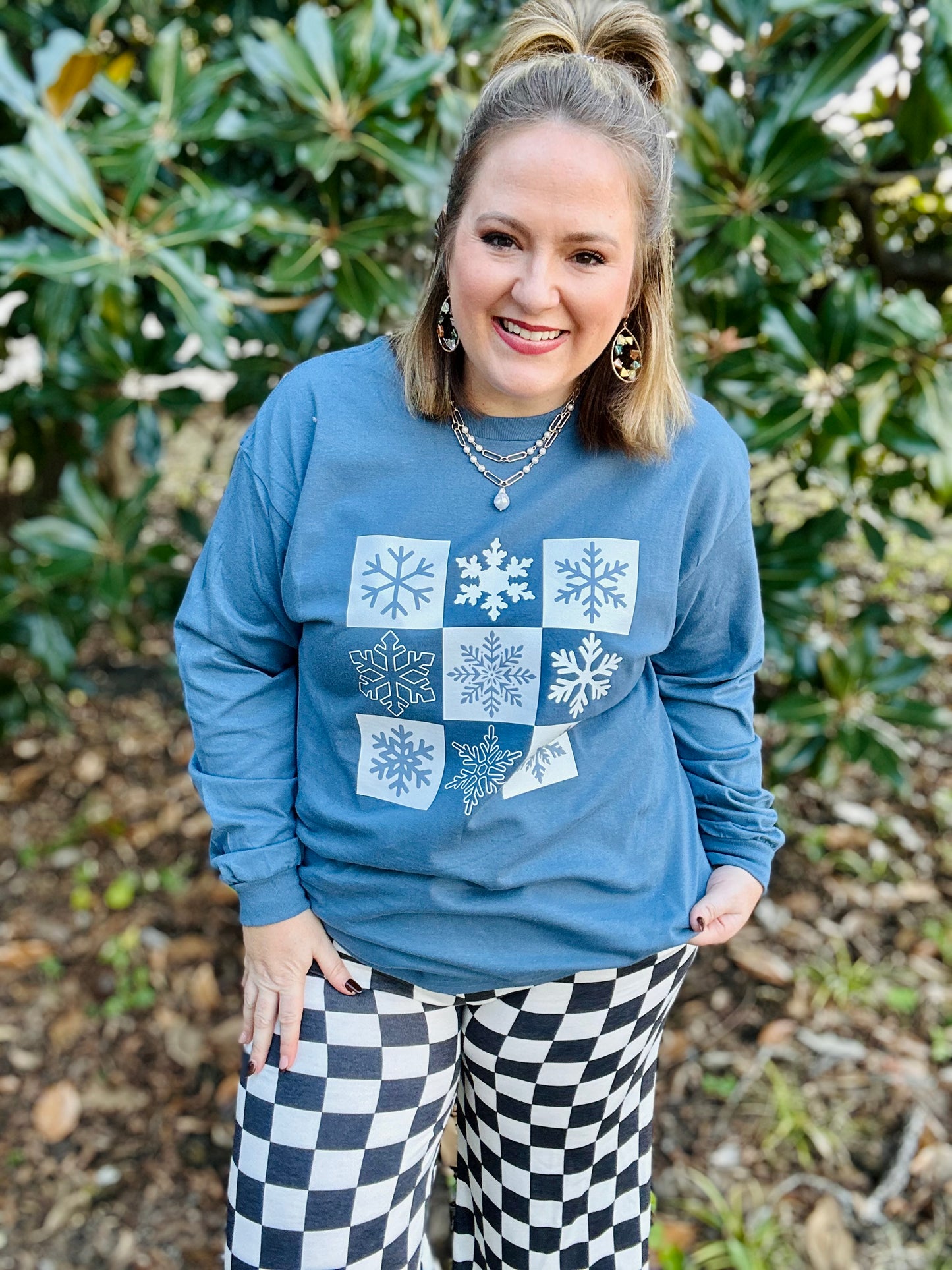 Snowflake Collage Long Sleeve Tee