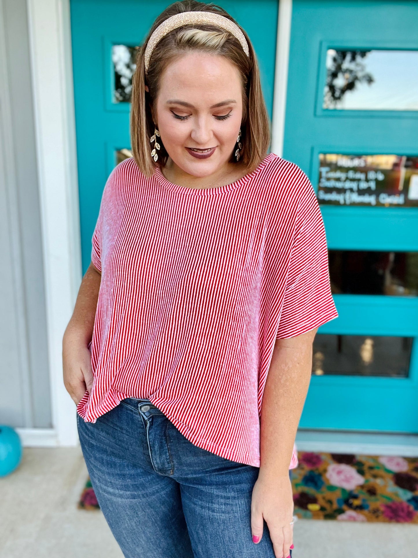 RESTOCK Mona Striped Ribbed Top ( Multiple Colors)
