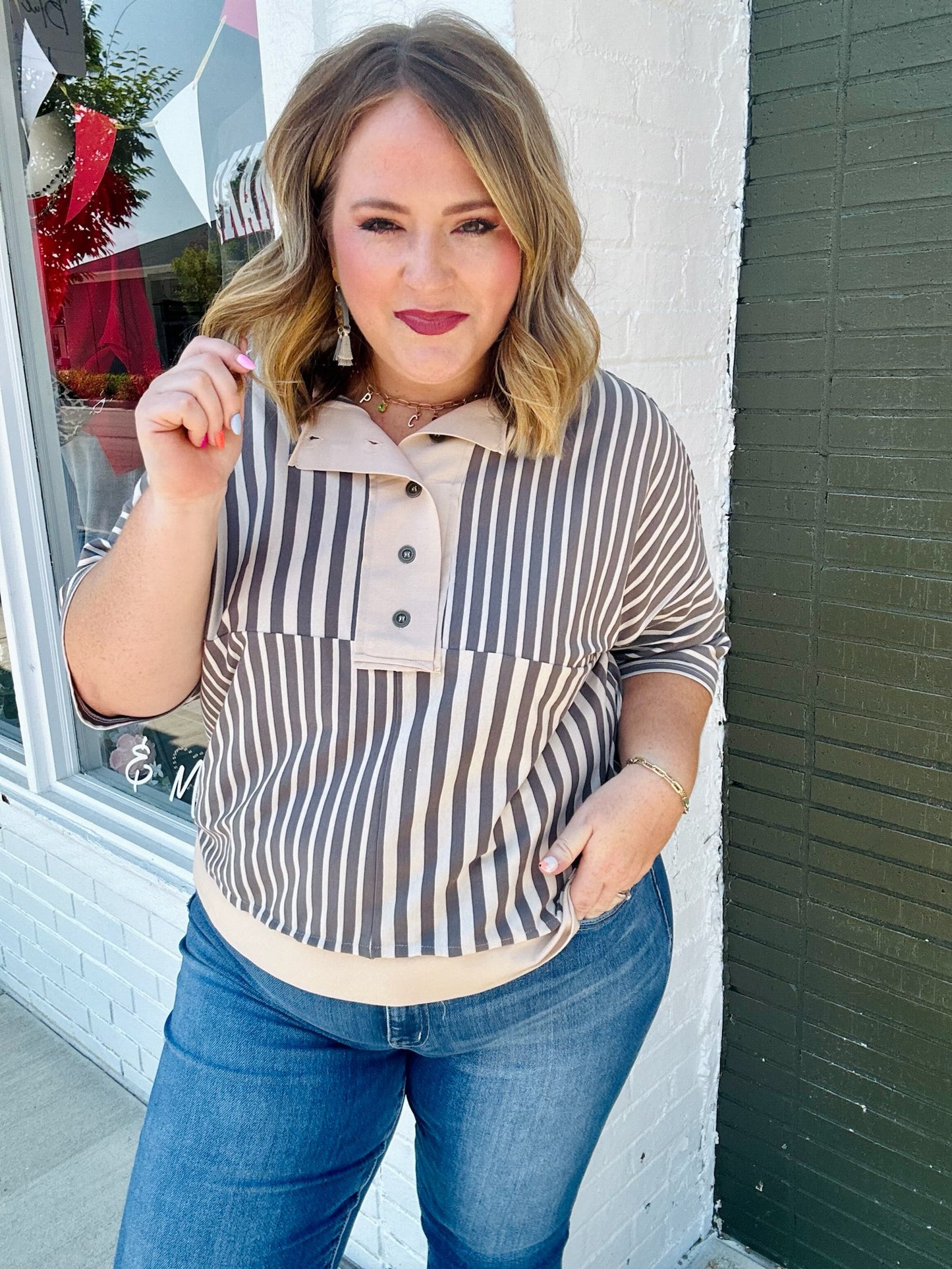 Smokey Grey Boxy Knit Top