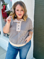 Smokey Grey Boxy Knit Top
