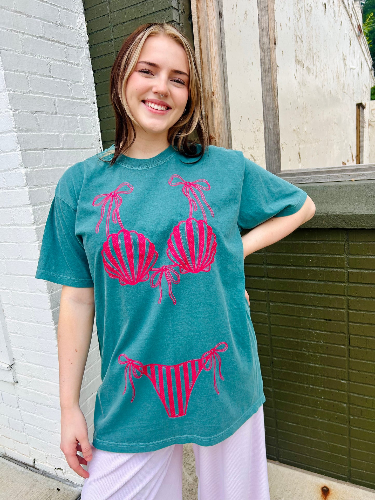 Bikini Ready Graphic Tee (Shells)