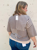 Smokey Grey Boxy Knit Top