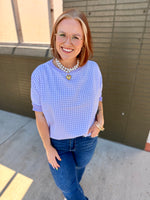 Purple Gingham Top