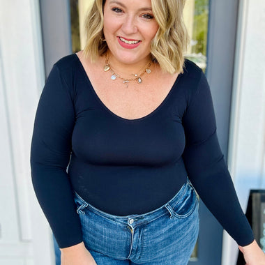 (RESTOCK) Seamless Reversible Long Sleeve in Black