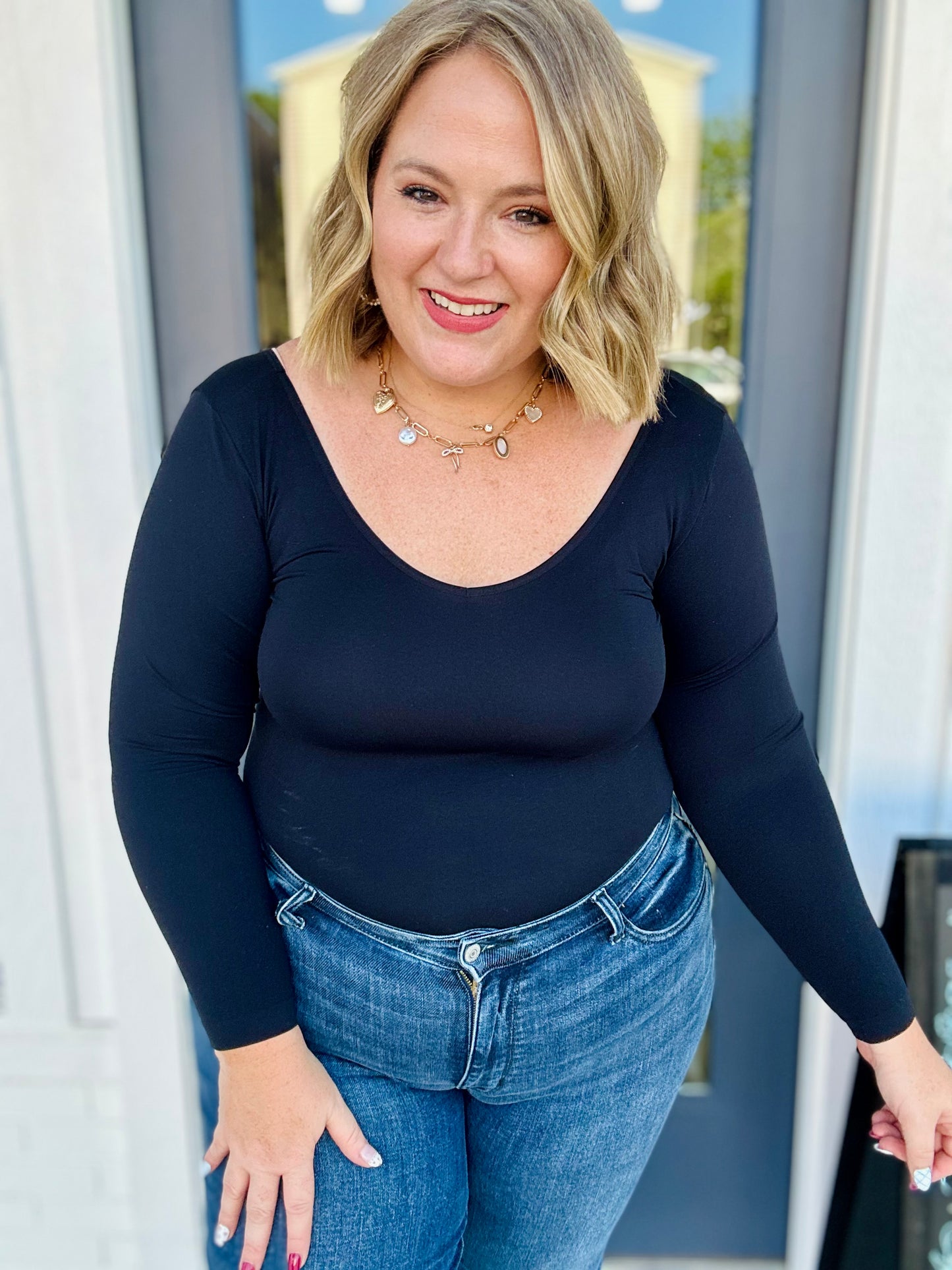 (RESTOCK) Seamless Reversible Long Sleeve in Black