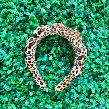 Plush Leopard Spa Headband