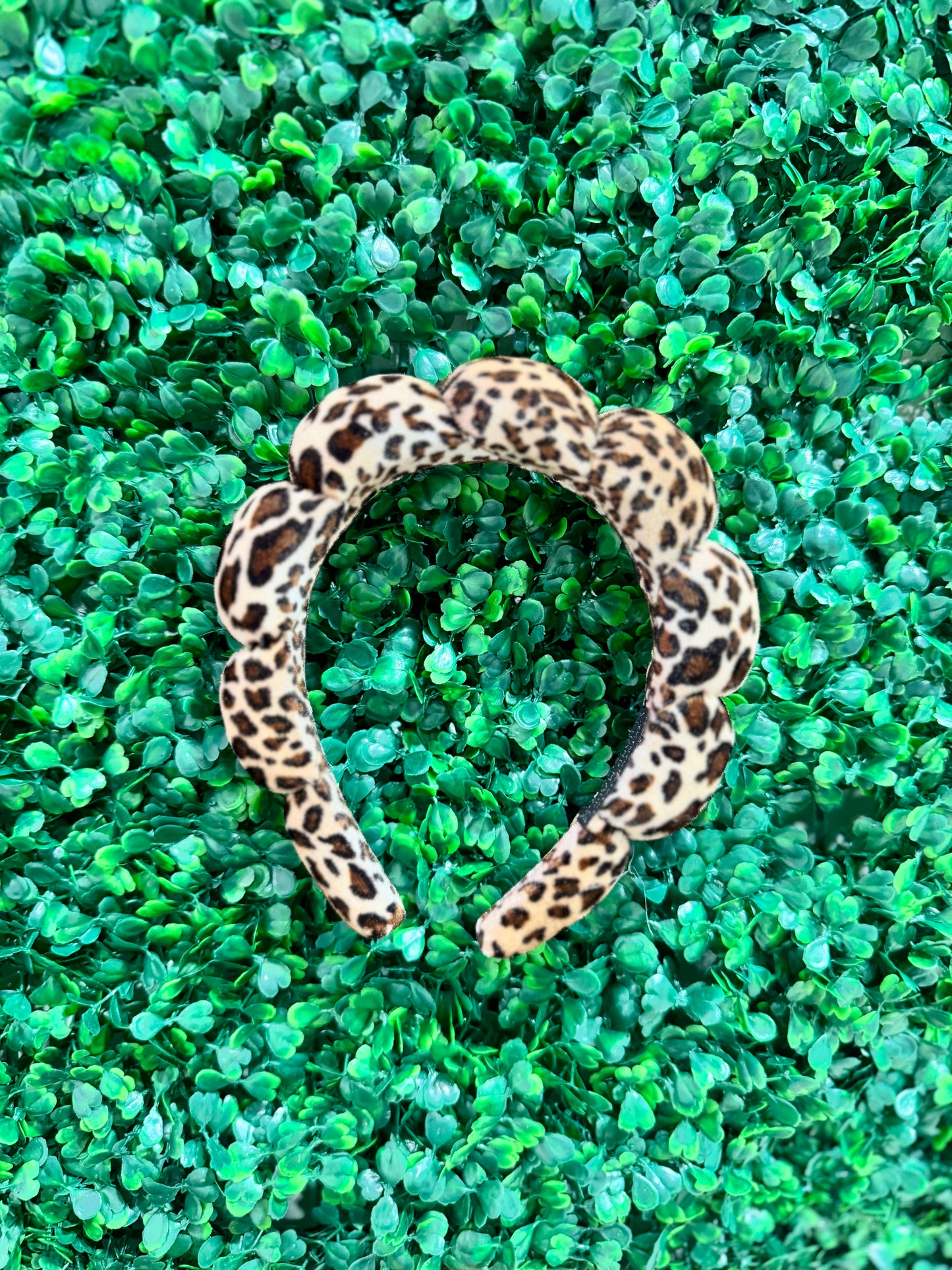 Plush Leopard Spa Headband