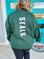 Customizable Faux Glitter School Spirit Sweatshirt (Any school and name!)