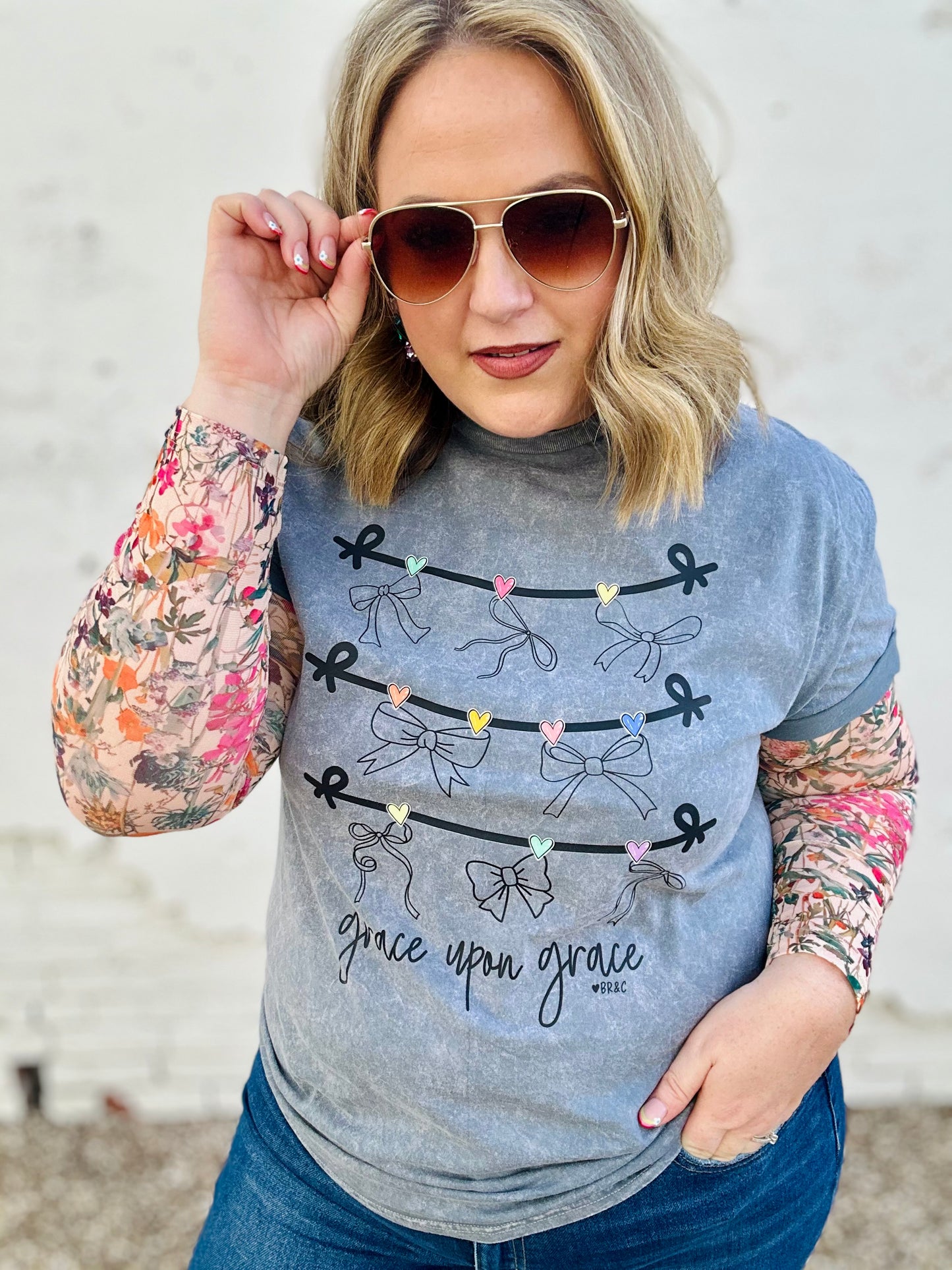 Grace Upon Grace on Washed Tee