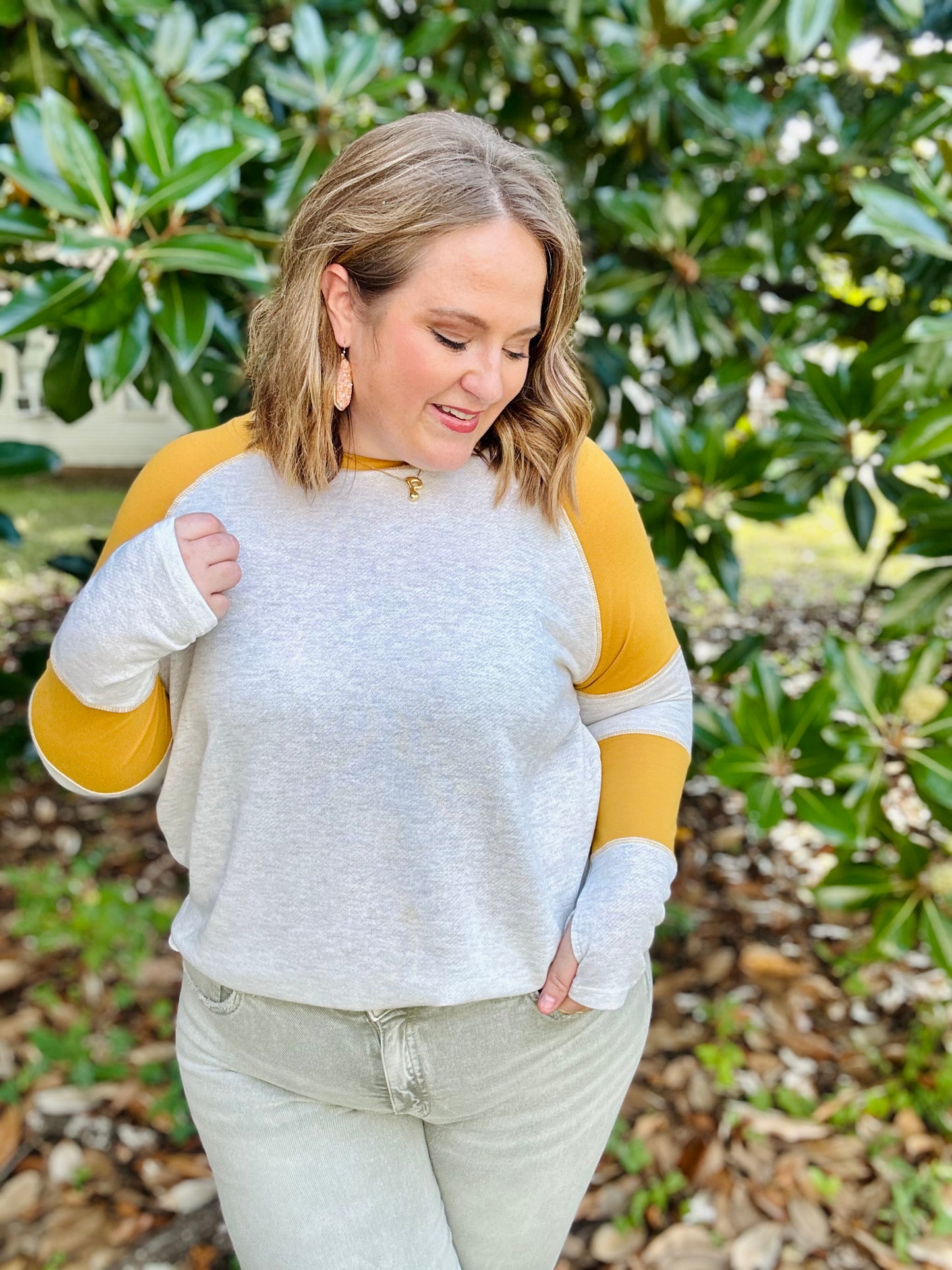 Taui Gold Colorblock Top