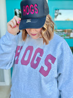 Hogs Red Varsity Sweatshirt (Customizable)