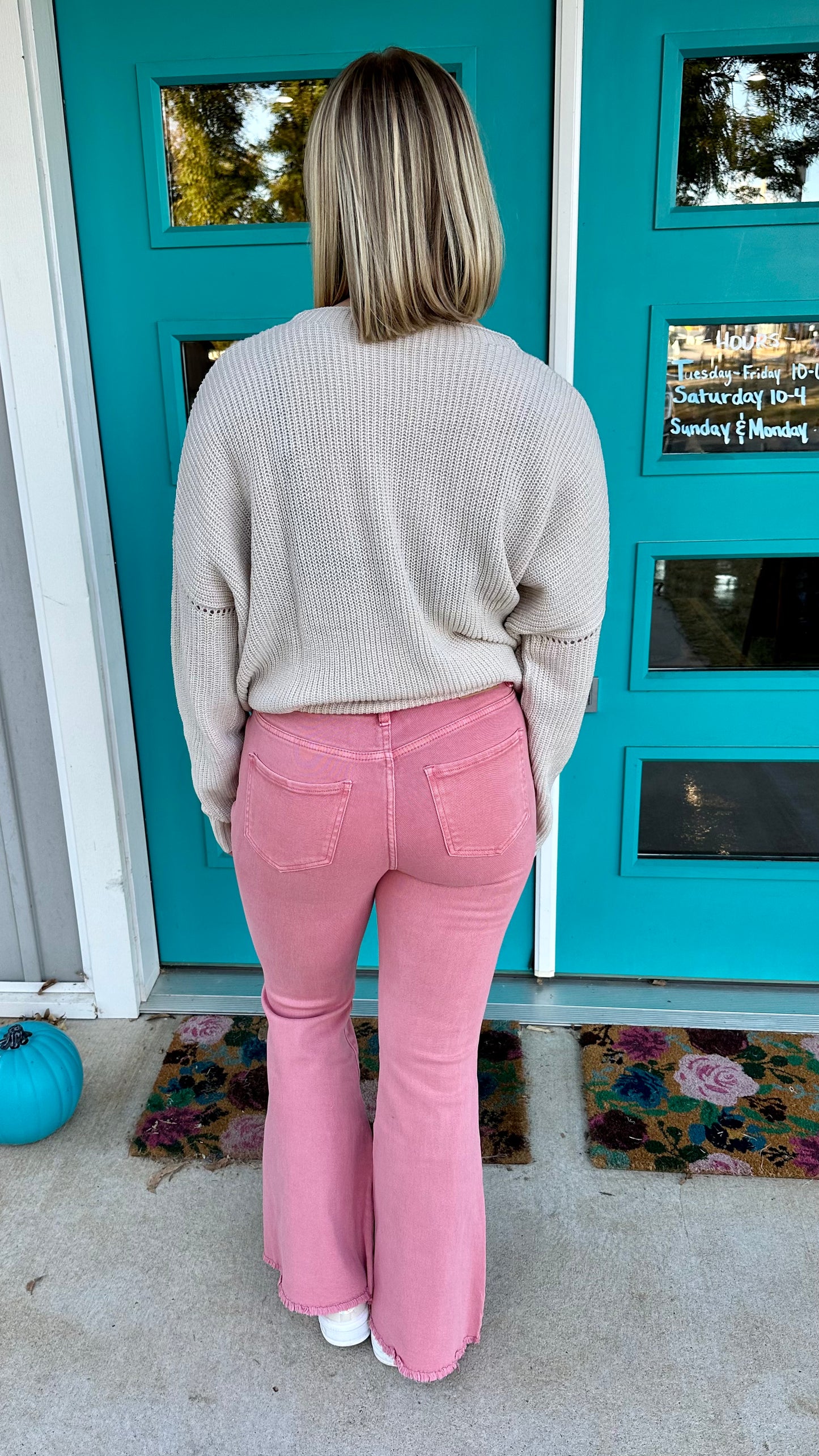 Preslee Pink Bell Bottoms