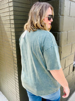 Kara Acid Washed Oversized Boyfriend Tee (Multiple Colors)