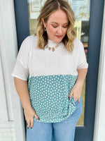 Courtney Oversized Ribbed Floral Top