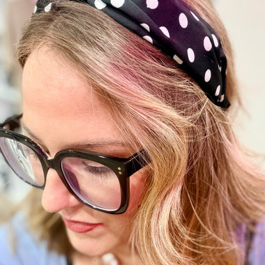 Black Polka Dot Headband