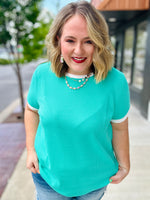 Harley Half Sleeve Waffle Knit Top
