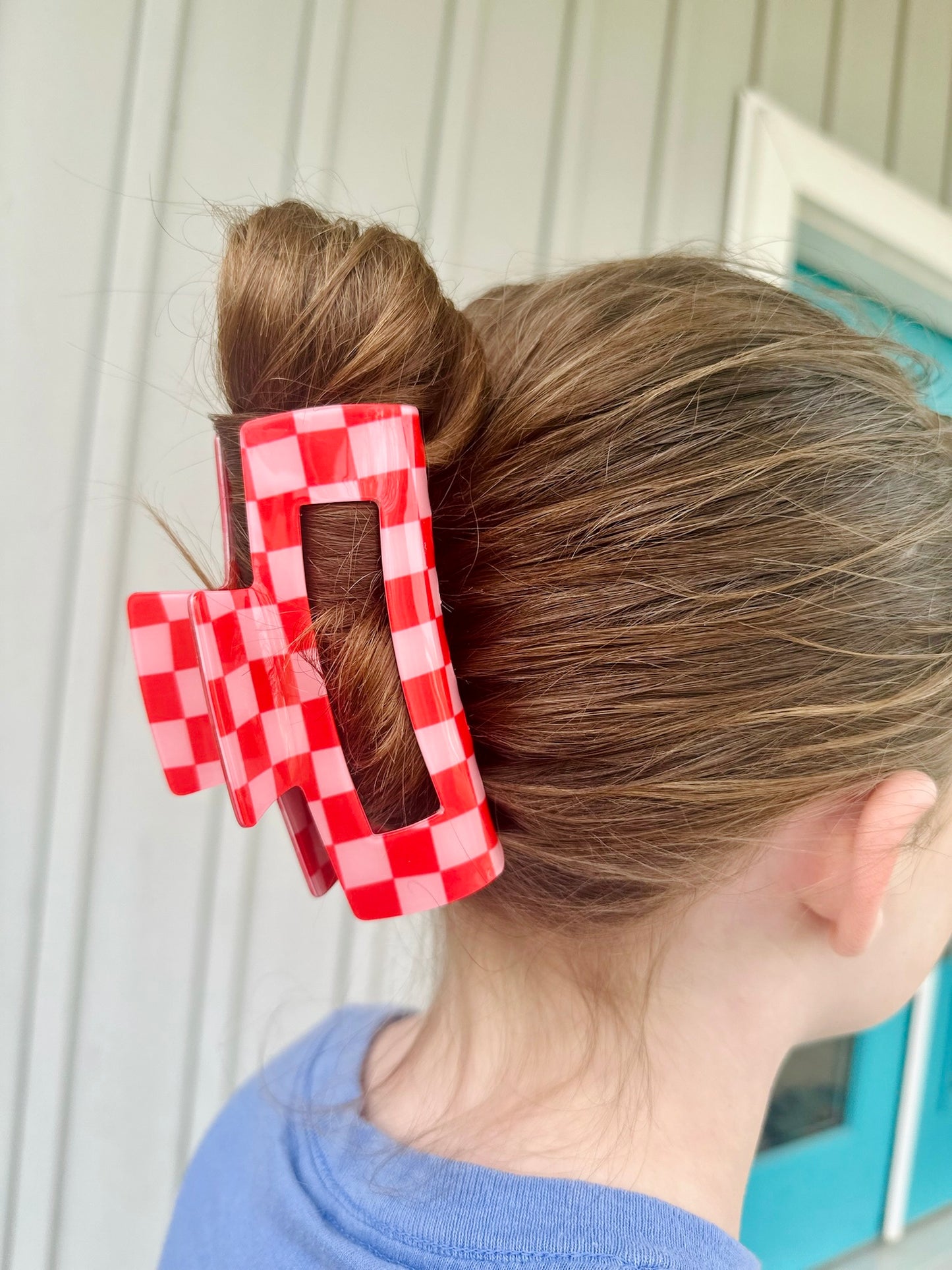Checkered Claw Clip (Multiple Colors)