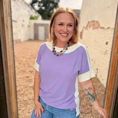 Kelly Color Block Short Sleeve