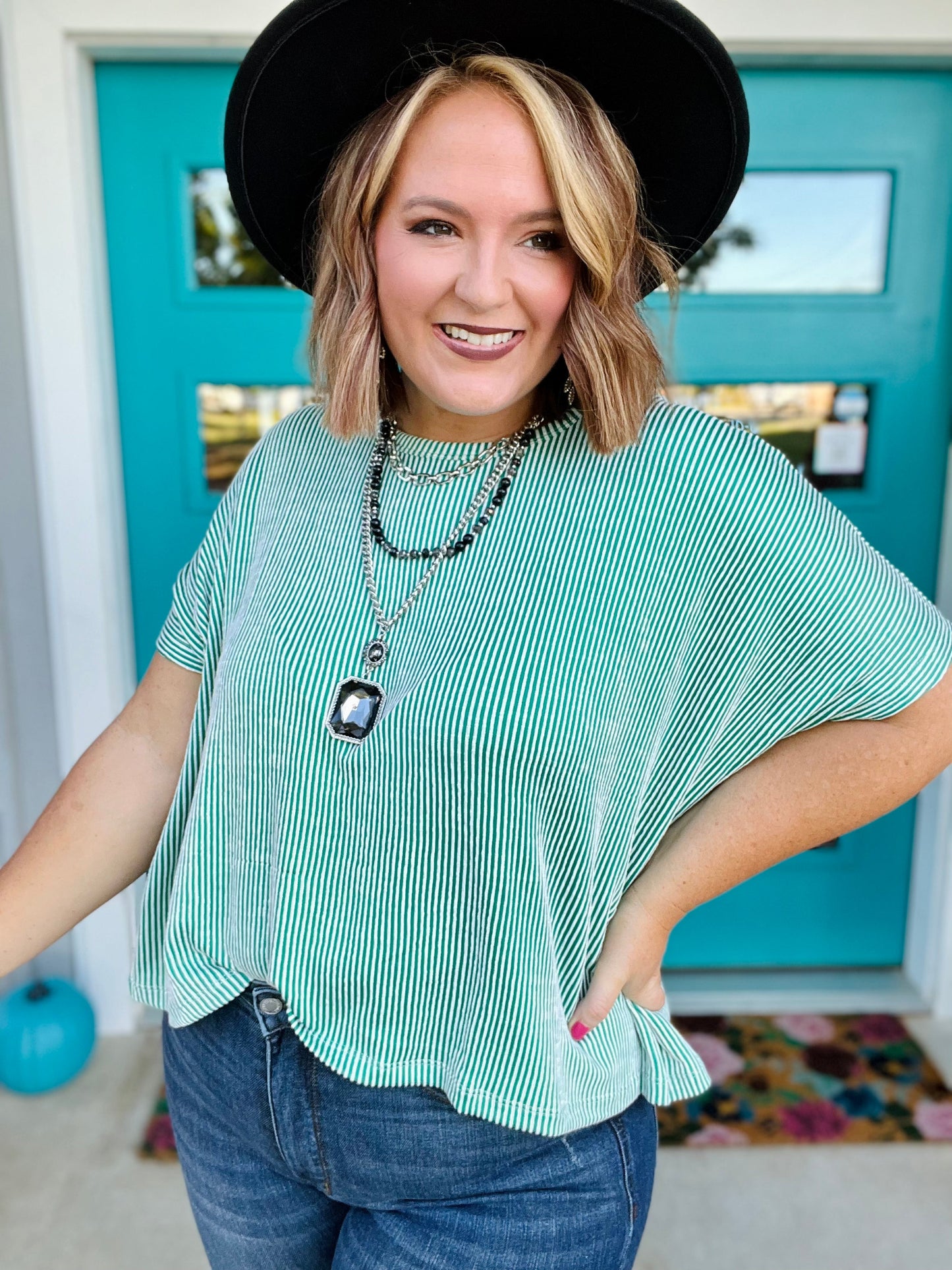 RESTOCK Mona Striped Ribbed Top ( Multiple Colors)