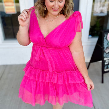 Alianah Pink Tiered Dress