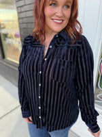 Nelly Striped Collared Top
