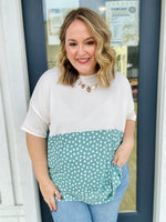 Courtney Oversized Ribbed Floral Top