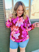 Katlyn Peach Floral Top