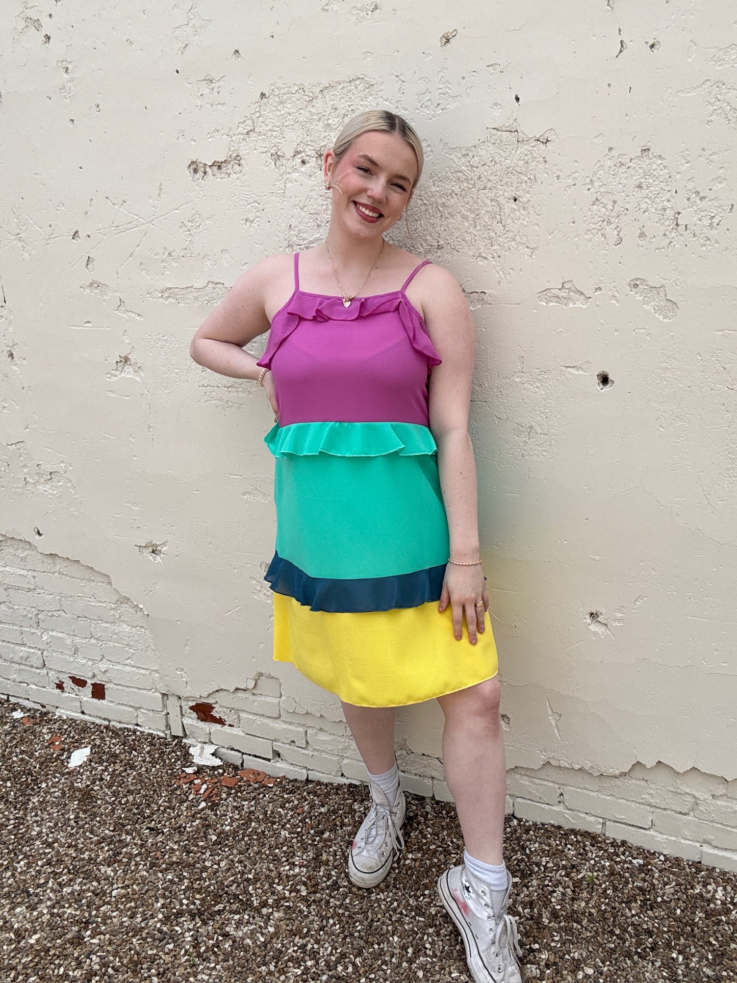 Briana Tiered Spaghetti Strap Dress