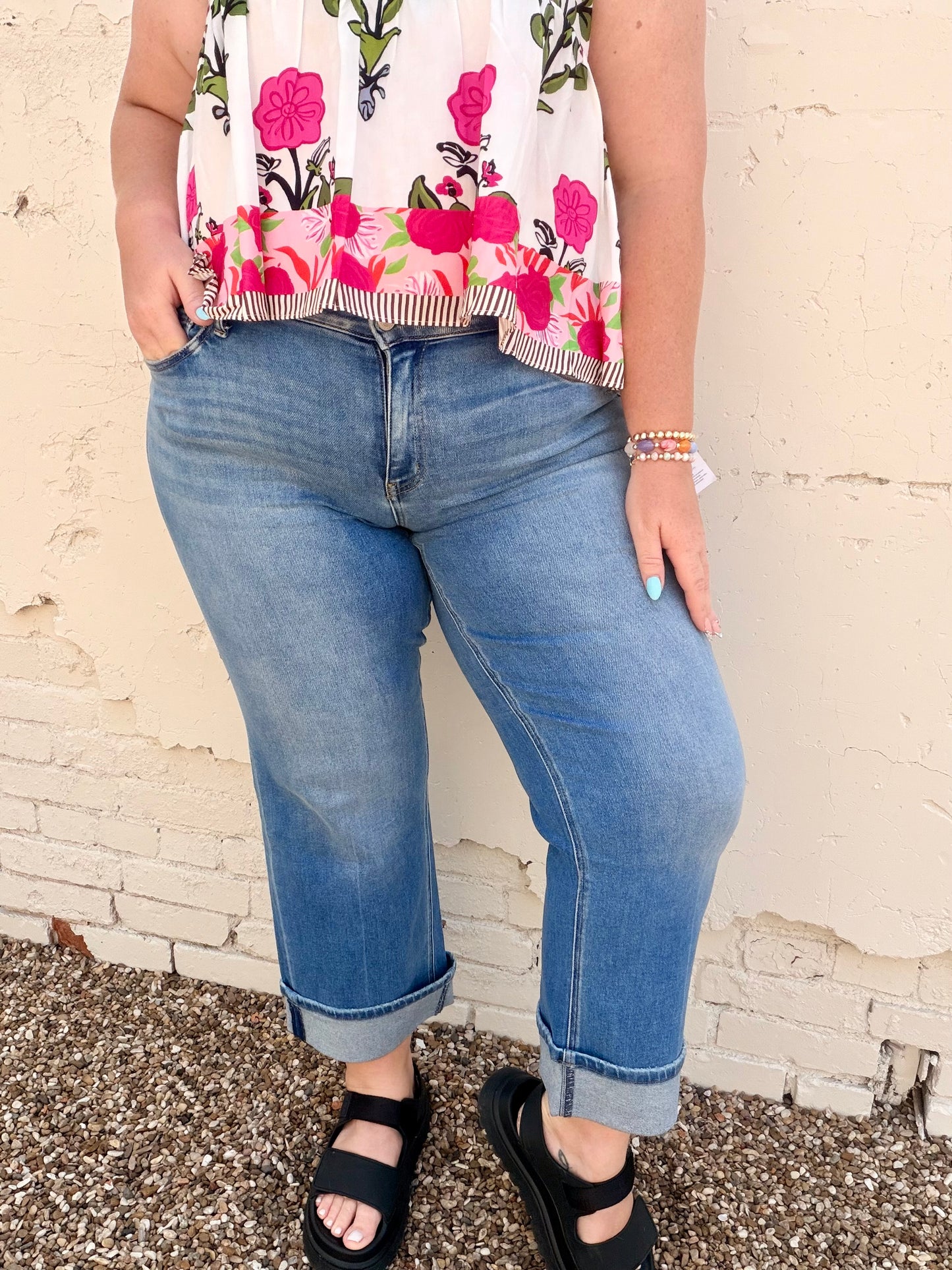 Vervet Mid Rise Slim Wide Jeans