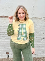 Gingham School Spirit Tee on Butter CC