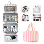Striped Hanging Toiletry Travel Bag (Multiple Colors)