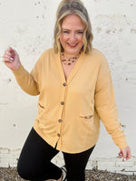 Two-Toned Charm Cardigan - Marigold