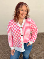 Polly Pink Multi Print Cardigan