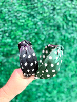 Black Polka Dot Headband