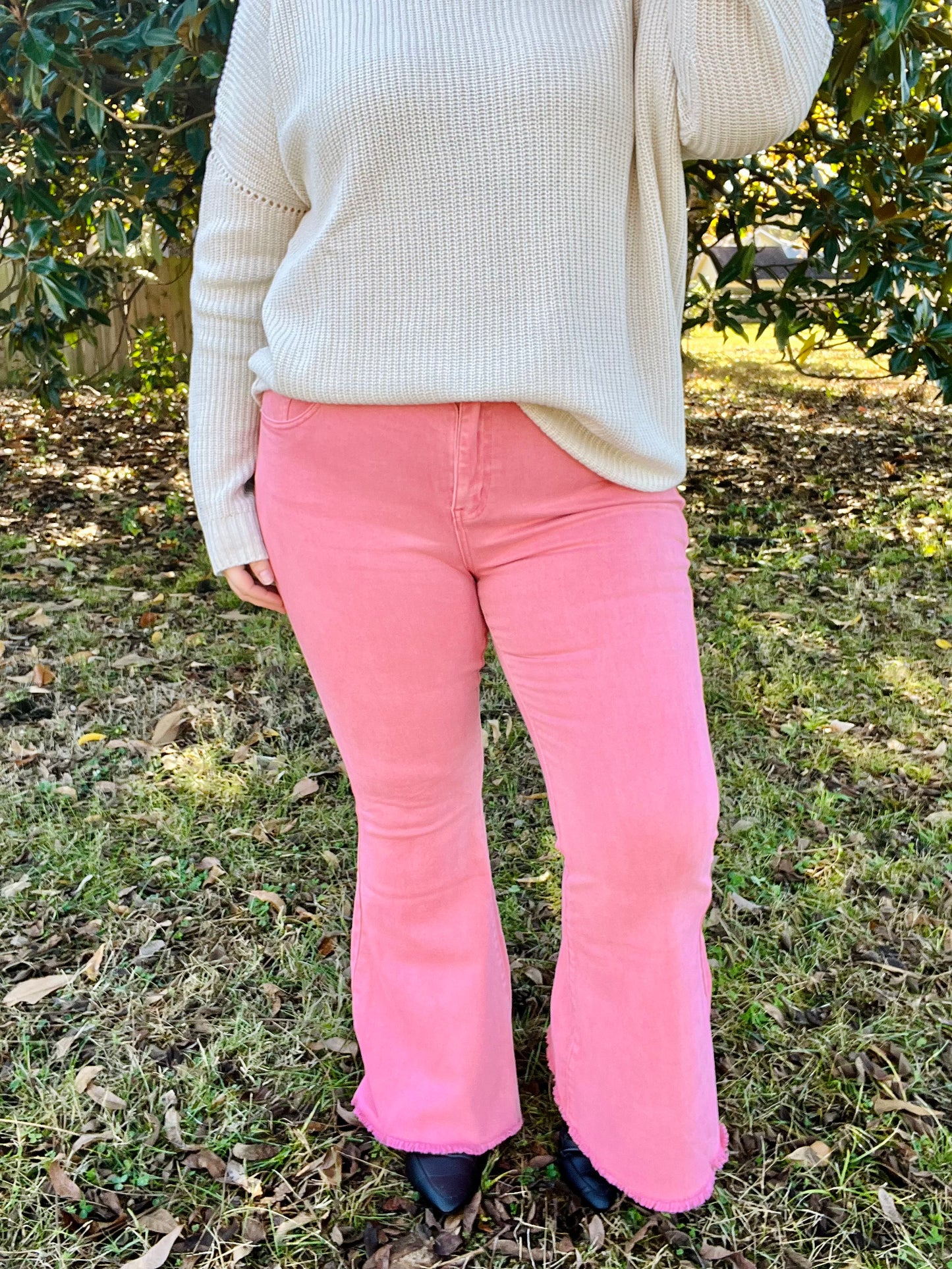 Preslee Pink Bell Bottoms